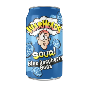 WARHEADS SODA ACIDULÉ À LA FRAMBOISE BLEUE 330 ML
