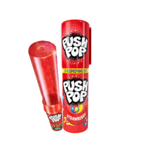 BAZOOKA PUSH POP SUCETTE GOÛT FRAISE 15 GR