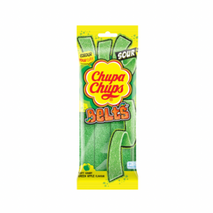 CHUPA CHUPS BANDES ACIDULÉES GOÛT POMME 90 GR