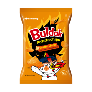 SAMYANG BULDAK CHIPS SAVEUR POULET ÉPICÉ AUX QUATRE FROMAGES 120 GR